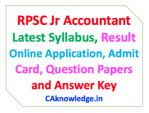 RPSC Jr Accountant CAknowledge