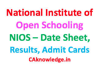 National Institute of Open Schooling NIOS