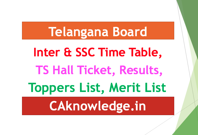 Telangana Board TS Inter and SSC