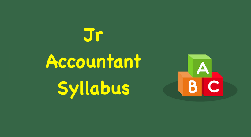 Jr Accountant Syllabus
