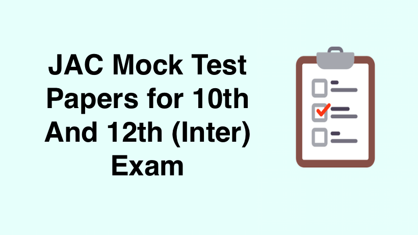 JAC Mock Test Papers